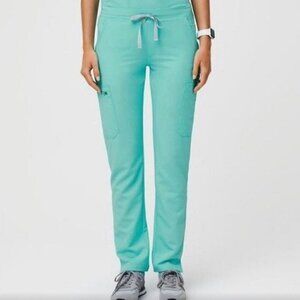 FIGS Yola Skinny Scrub Pants Tall Fresh Aqua XXS Limited Edition
